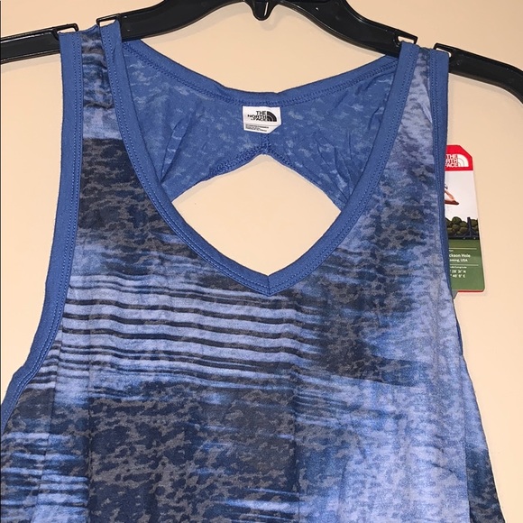 The North Face Kokomo Burnout Blue Tank Top NWT - Picture 4 of 6